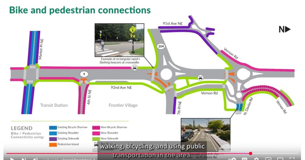 DOT image from video of complicated walk and bike paths